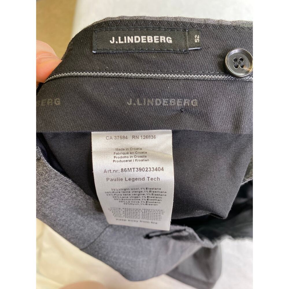 NWT J.Lindeberg Men's Paulie Slim Fit Comfort Wool Gray Dress Pants, 295$, 36x33 - Picture 3 of 4